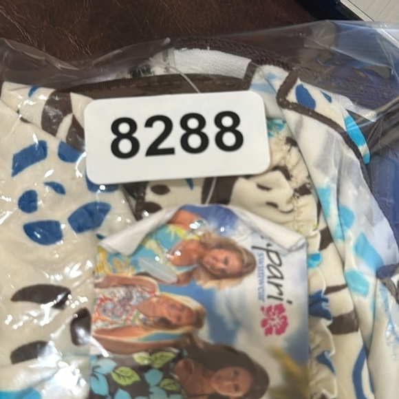 NWT Hapari Bora Bora Ruffle Swim Bikini Top Women Size S Blue Brown - Picture 11 of 11